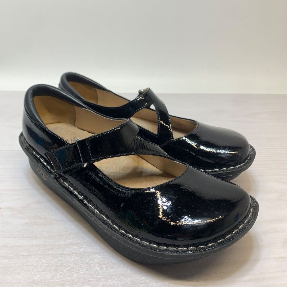 Alegria Day 101 Black Patent Leather Mary Jane Shoes EU 37 US 7 - 7.5